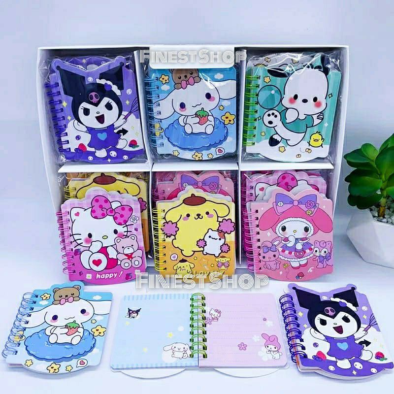 

Buku Memo SANRIO Notes Pocket Book Buku Saku Cinnamoroll Kuromi Melody Kitty Pochacco Pompurin Catatan Harian Daily Journal School Anak Sekolah Mini Diary Murah