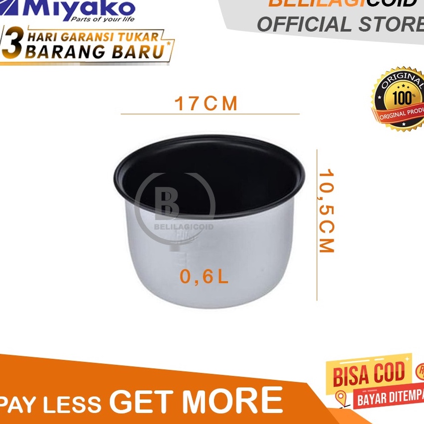 WD Miyako Panci Teflon Alumunium Pan MCM 606 - 0.6 Liter ✭ (Ready)