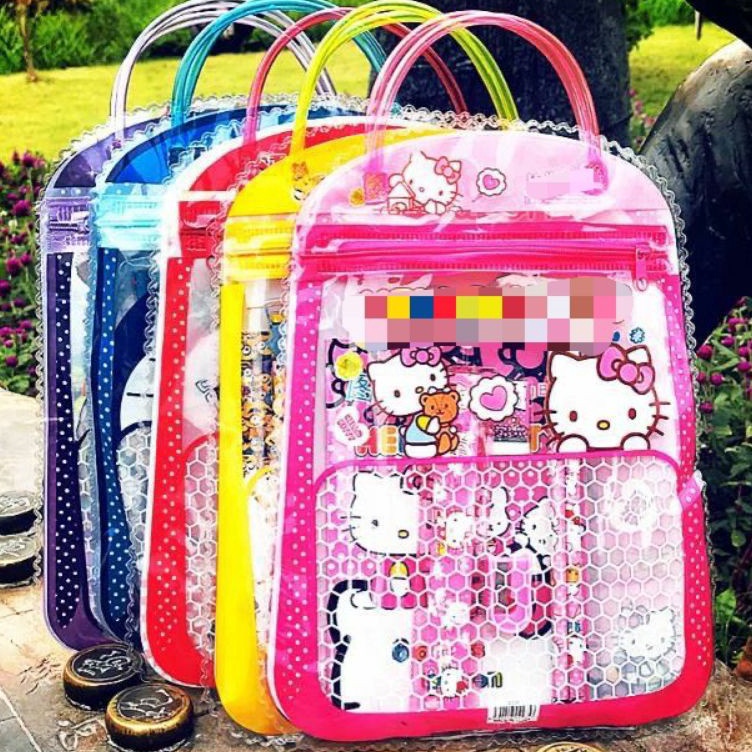 

✰Model Baru✶ STATIONARY SET FREE BAG / SET ALAT TULIS ANAK SEKOLAH MOTIF KARTUN. B60 ➺