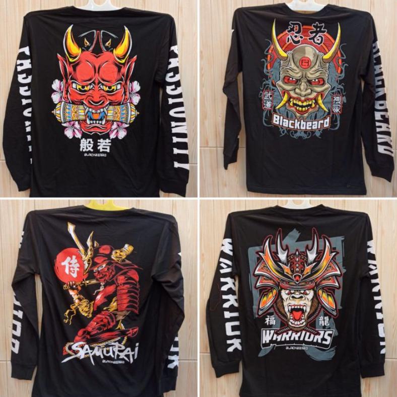 Terbaik Kaos Tshirt Japan Samurai Jepang / Ronin / Red Evil / Warrior / Kaos Pria Distro Lengan Panj