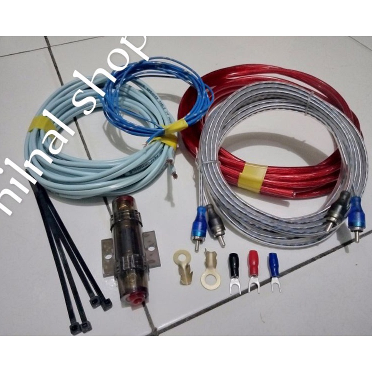 ・ kabel full set audio mobil 120 ,, kualitas super cocok untuk subwoofer magnet besar dan power besa