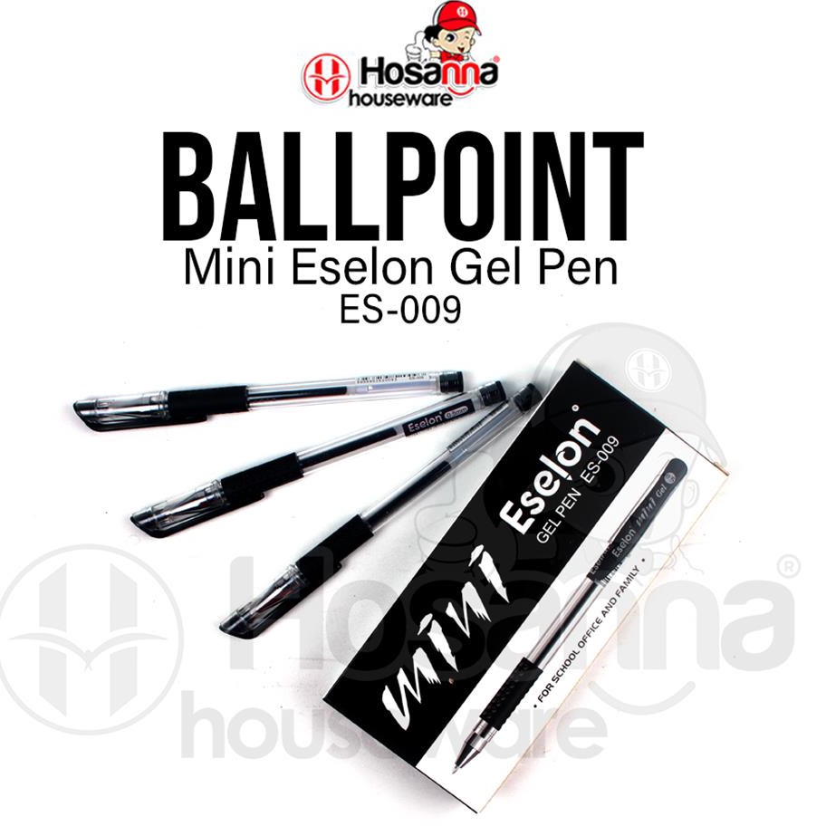 

TMLR4118 5.5 COD 12pcs Pulpen Gel MINI Eselon / Ballpoint Gel ES-009 HITAM