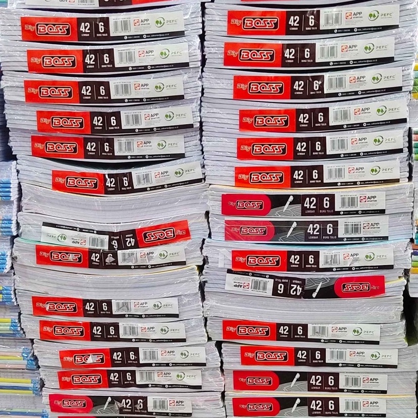 

BYQF5735 11.11 Buku Tulis BIGBOSS Sidu 42 Lembar / Buku Tulis BIGBOSS 42 Lembar 6 pcs/ Buku Tulis Murah