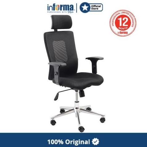 INFORMA ROES KURSI KANTOR SANDARAN TINGGI 161 - HITAM