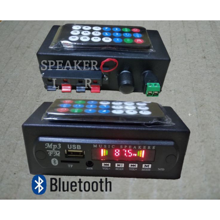 ღDgh ampli mini 12v mp3 bluetooth USB FM amplifier rakitan 12 volt stereo pam8610 w Murah ♦.