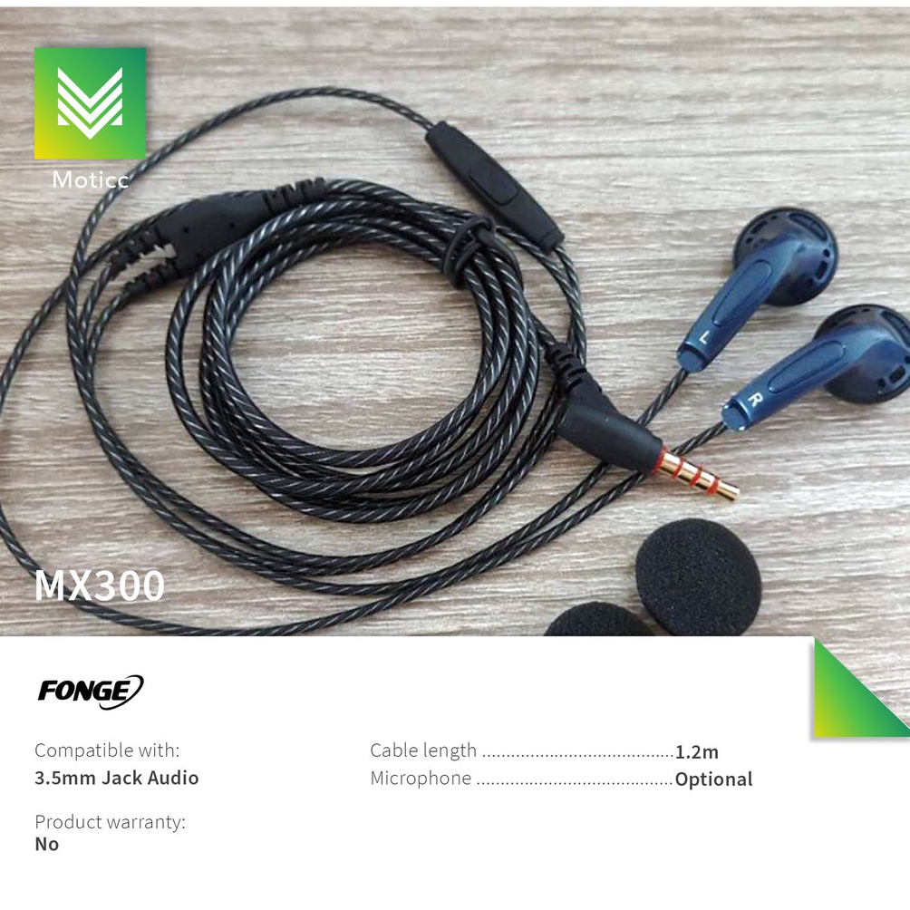 Terkini 🇲🇨 Vido Killer - FONGE MX300 with Mic Earbud Real Kere Hore Earbud Headset 7V7