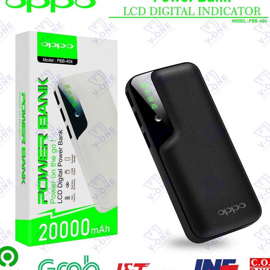 GTNQ2643 ORIGINAL% PB POWERBANK POWER BANK OPPO MURAH KAPASITAS 20000 mAh PBB 404