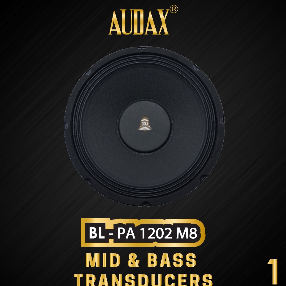 ¯ Audax - Speaker Pasif 12" Bell BL-PA 1202 M8 Mid & Bass Transducer f Terlaris ✪.