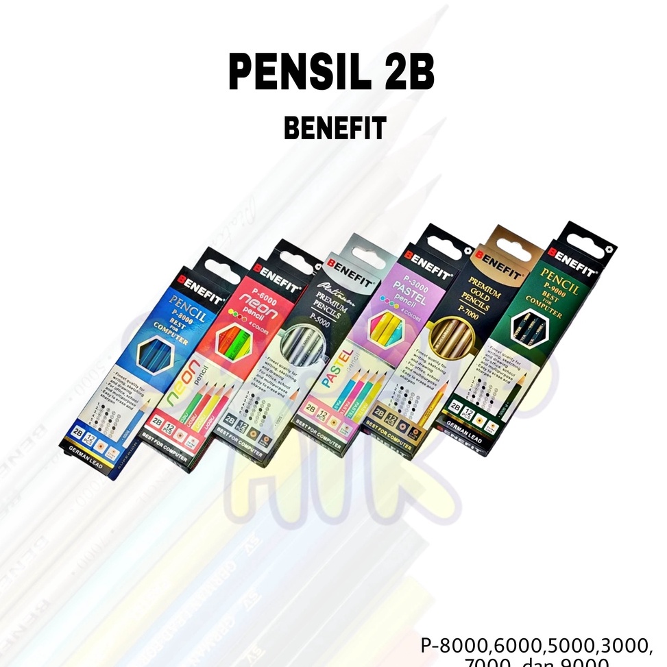 

Bestseller・(12pcs) Pensil 2B Silver Gold Neon Pastel Computer premium BENEFIT