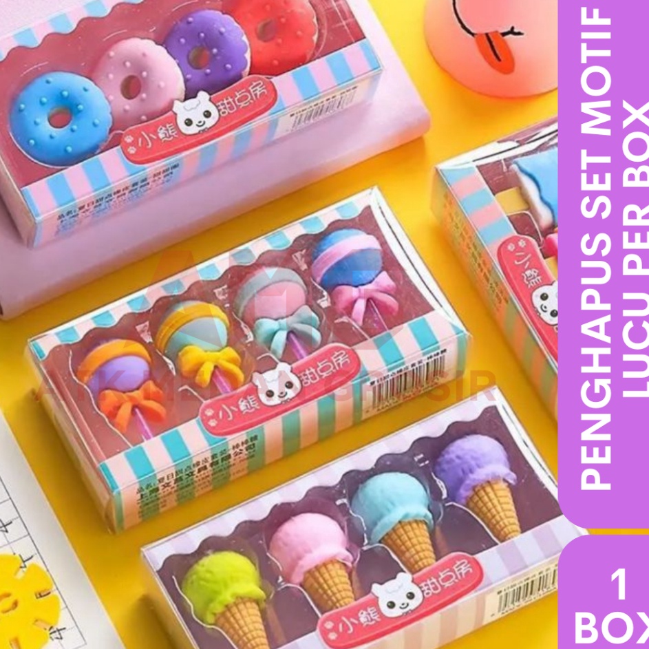 

Diskon❋➼ PENGHAPUS KARAKTER MAKANAN LUCU BISA PILIH VARIAN PER BOX ISI 4 PCS S95