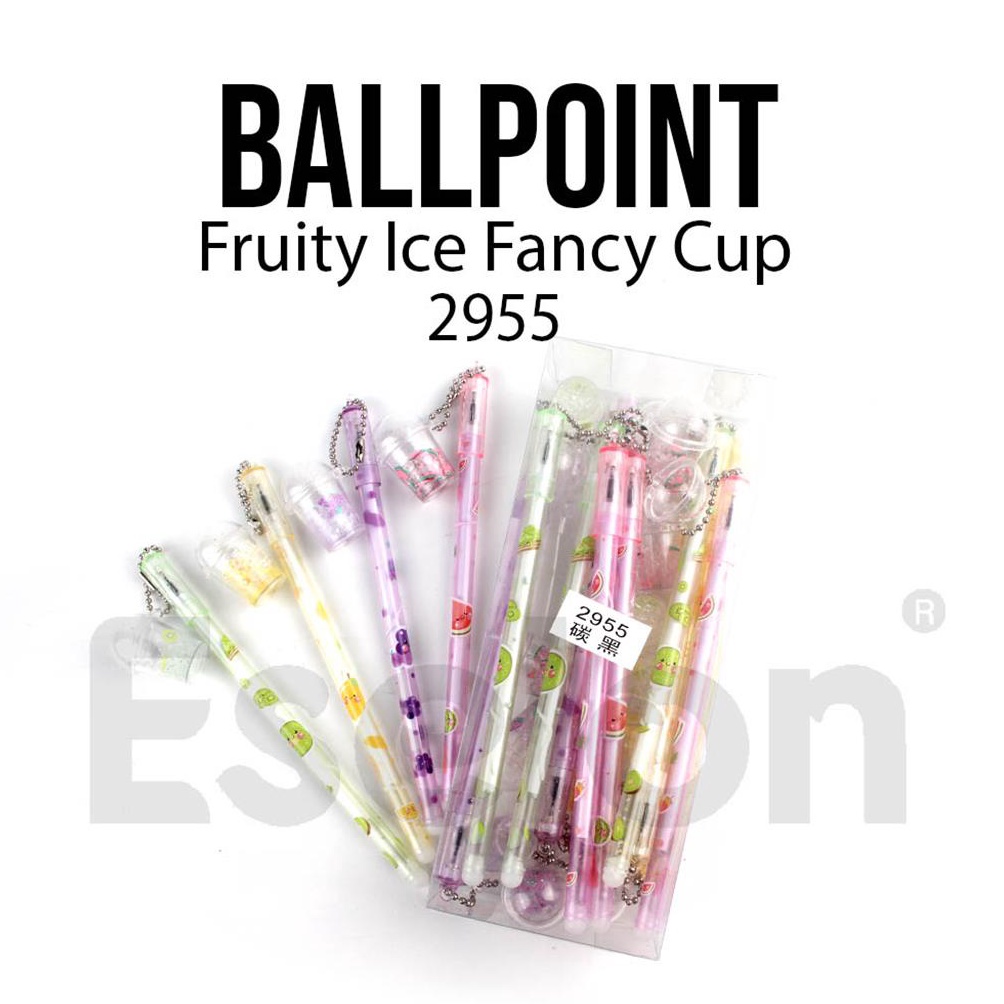 

Best terlaris 12pcs Pulpen Gel Fruity Ice Cup 2955 / 1pack Pulpen Gel Fancy 43