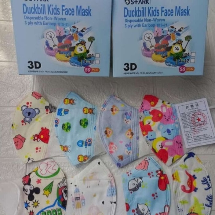GJNK0980 MEGA SALE  duckbill anak fae mask 3D