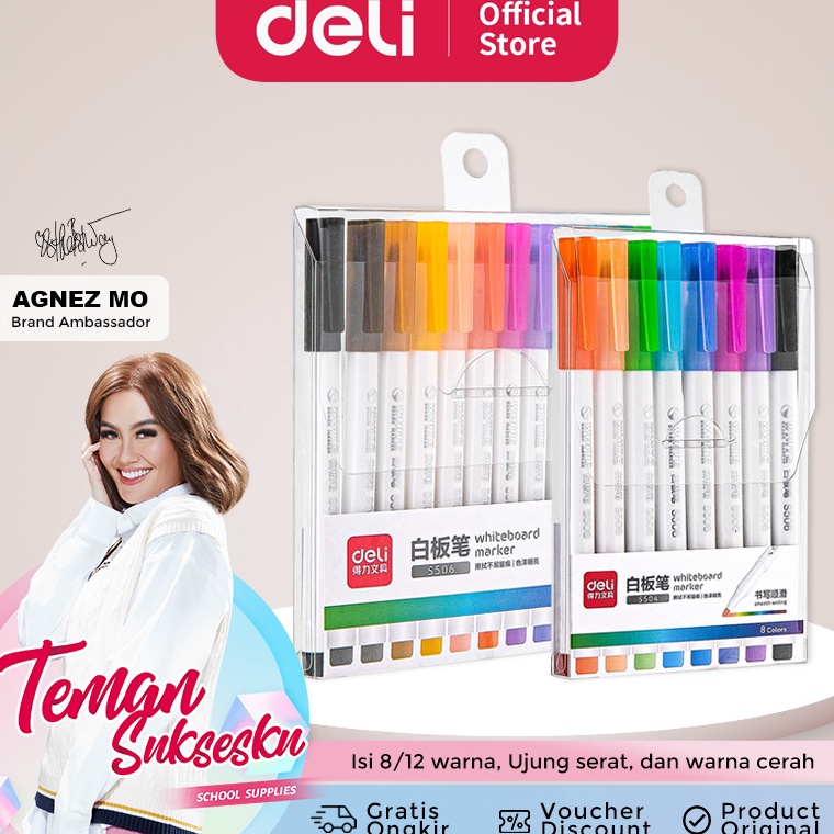 

➧Laris Deli spidol isi 8/12 warna graffiti untuk papan tulis, hasil gambar mudah dihapus S504 S506 E57 ✵