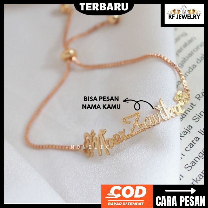 Gelang Serut Anak/Dewasa titanium custom nama