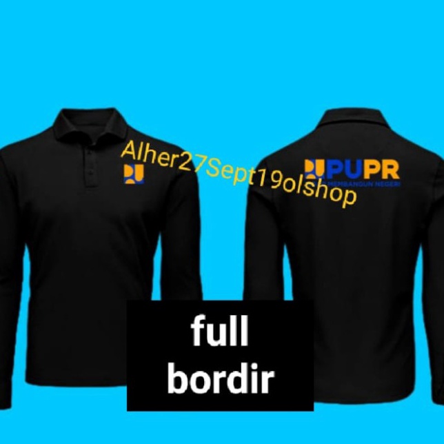 Kaos pupr kaos dinas pekerjaan umum full bordir kaos polo pupr - lengan pendek, S