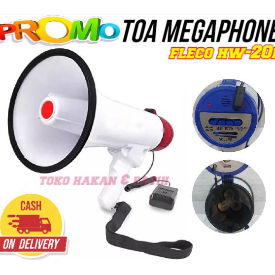➶RZY Pengeras Suara Megaphone Toa Besar Fleco Multifungsi HW-20R/ Toa Murah - TOA Megaphone / Penger