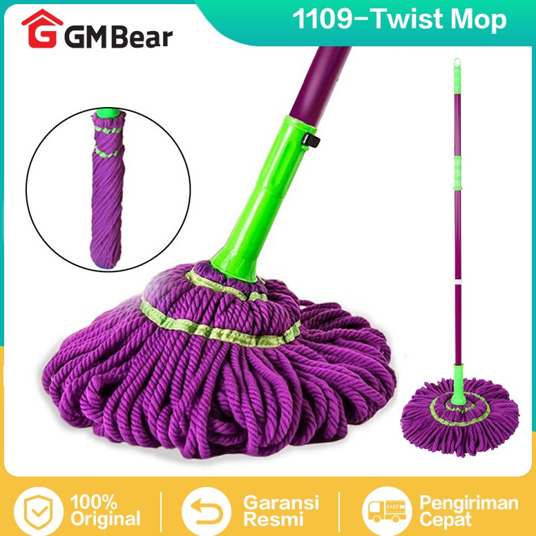 MURAH BANGET GM Bear Alat Pel Lantai Putar Otomatis 1109 - Magic Twist Mop