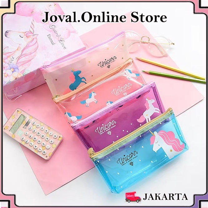 

➜Terupdate✹ TEMPAT PENSIL UNICORN DREAM TRANSPARANT M86