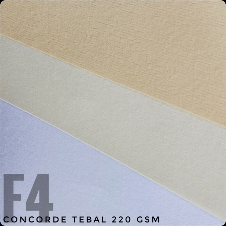 

( 50 Lembar ) Kertas Concorde Tebal 220 Gsm All Colour Uk F4 21.5 cm X 33 cm Laris ∇