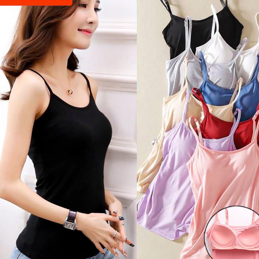 ✤Diskon✤ BEE - Tanktop Bra Wanita kaos Dalam Wanita Dengan Cup Bra Atasan Wanita POLINI 8899