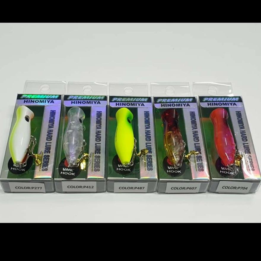 Terbaru Lure Popper Hinomiya Premium Squid Pop 45F (4.5Cm / 4Gram) Floating