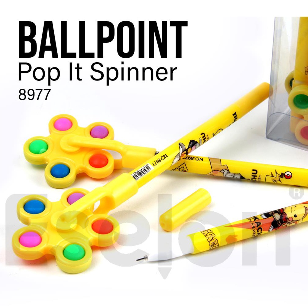 

Best seller 12pcs Pulpen Gel Pop It + Spinner Pikachu 8977 VKF