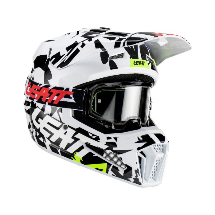 HELMET LEATT KIT 3.5 / HELMET MOTOCROSS ENDURO ADVENTURE - ZEBRA