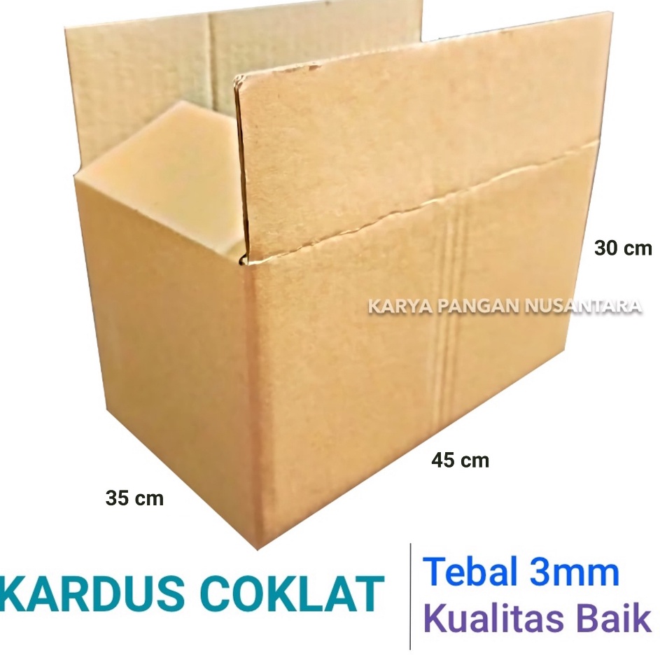 

Ready❁ KARDUS COKLAT 45X35X30CM KARDUS POLOS BOX KARDUS PACKING BESAR PER PCS B49 ✥