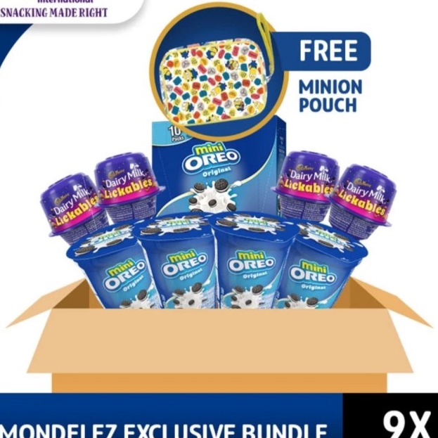 Mondelez x Minions Exclusive Bundle minion oreo bonus pouch minion - minus 4 cadbury -  