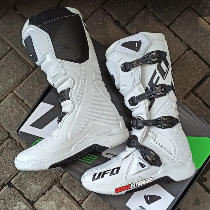 Bestseller Sepatu Cross Trail Mx Adventure Ufo Elektron White