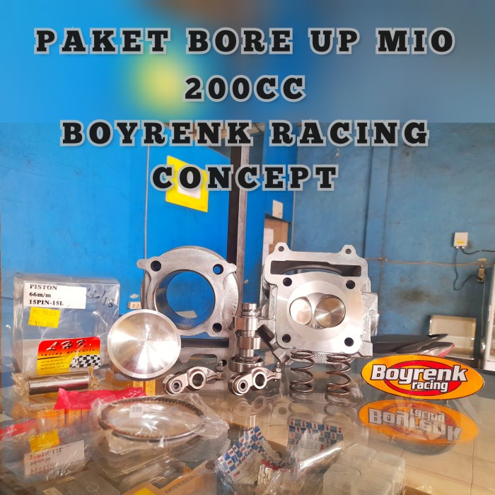 PAKET BORE UP PNP MIO SPORTY 200 CC BY BOYRENK RACING CONCEPT