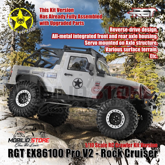 RGT EX86100 Pro V2 - Rock Cruiser 1/10 Scale RC Crawler Kit Version