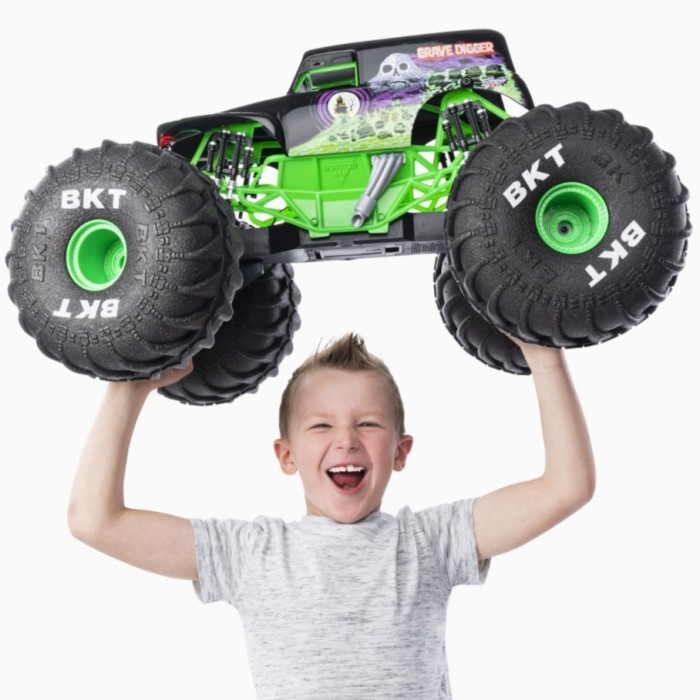 PROMO MONSTER JAM RC MEGA GRAVE DIGGER MONSTER TRUCK ALL TERRAIN SKALA 1:6 TERLARIS