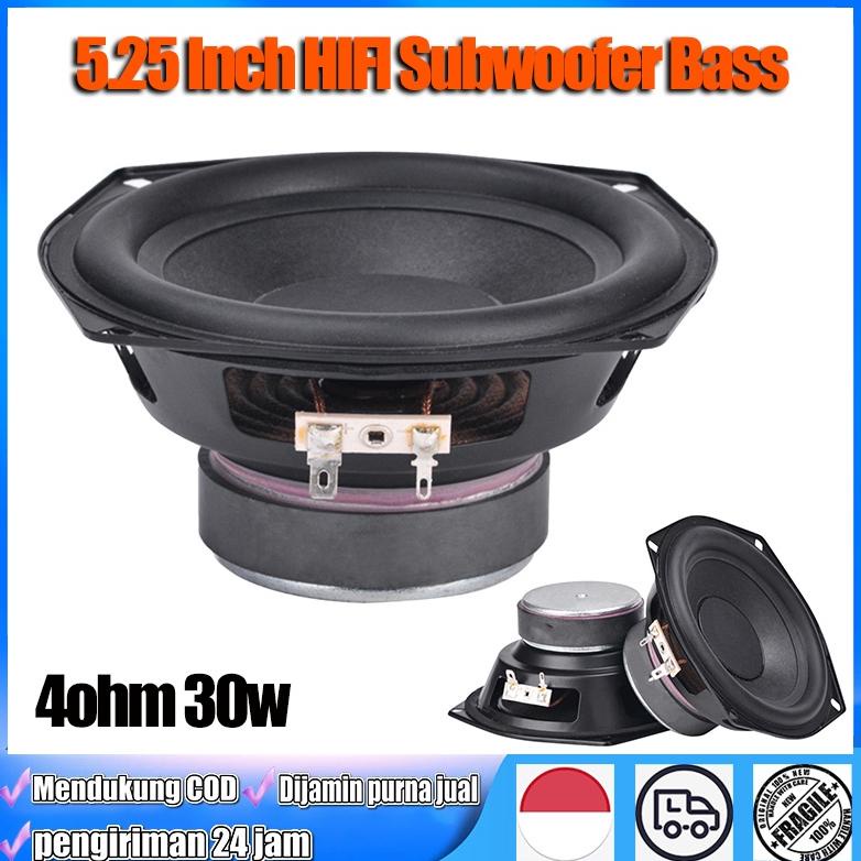 TREND 4 OHM 30W HIFI SUBWOOFER BASS KARET BESAR 5.25 INCH UNTUK MOBIL CAR SPEAKER AKTIF HORN SPEAKER