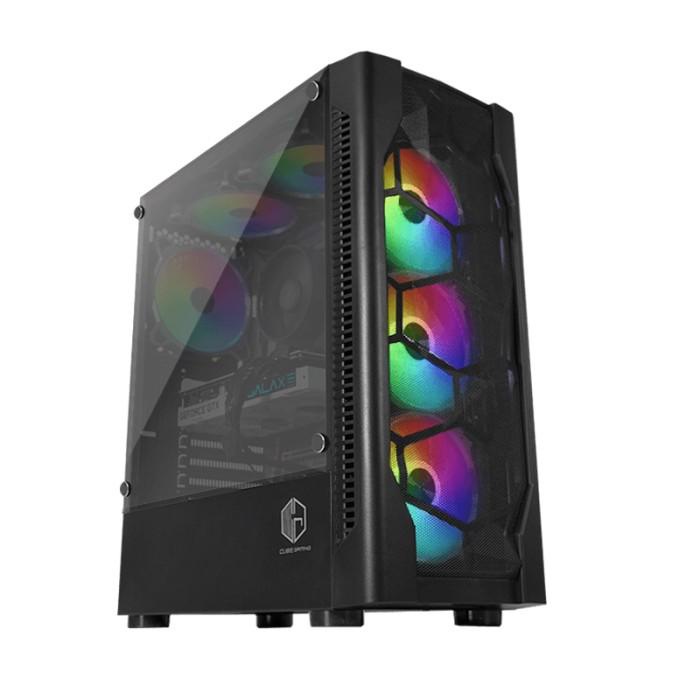 TERLARIS CUBE GAMING BYRON BLACK / WHITE CASE CASING PC