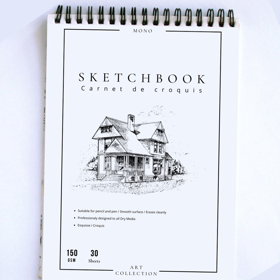 

✺Big Sale Sketchbook A4 150gsm Wire Bound Buku Sketsa Gambar Mewarnai Kualitas Premium Profesional R82 ✷