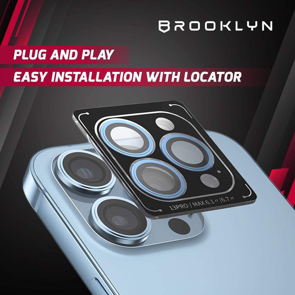 TREND BROOKLYN BACK ALLOY CAMERA IPHONE 14 13 12 11 PRO MAX MINI HIGH QUALITY BACK CAMERA TEMPERED G