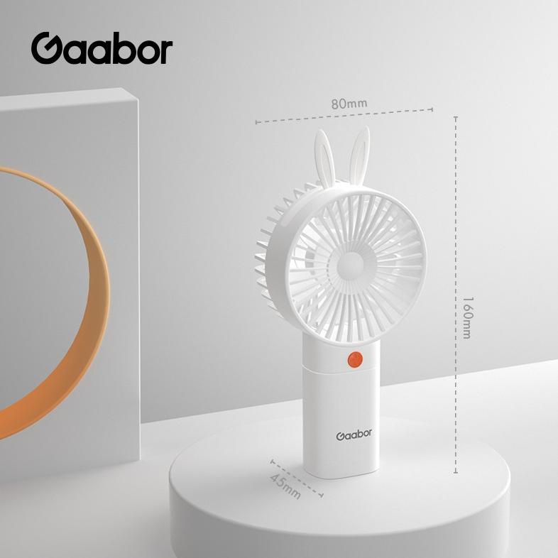 SIAP KIRIM!! GAABOR MINI FAN PORTABLE KIPAS ANGIN KECIL GENGGAM TANGAN MEJA USB TAHAN 3.5 JAM KAPASI