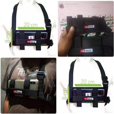 TERLARIS CHEST BELT HP HOLDER STRAP DADA UNTUK VLOG