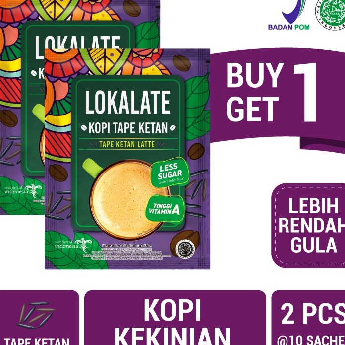 

KGFD4167 XC26619 BUY 1 GET 1 Lokalate Kopi Tape Ketan 10 Sachet - Expired Kurang Dari 6 Bulan