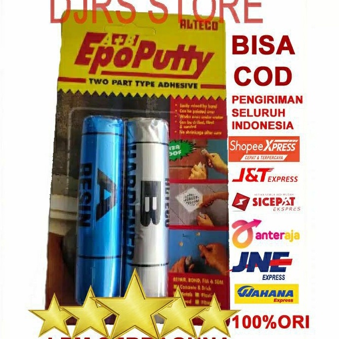 

HXYS4410 ✓ COD Lem Porting Epo Putty Lem Alteco Eppo puty tahan panas serbaguna epoxy resin
