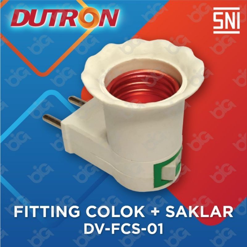 Fitting Colok Lampu Tidur Fiting Lampu saklar On Off E27 Lampu Tidur DUTRON  DV FCS 01