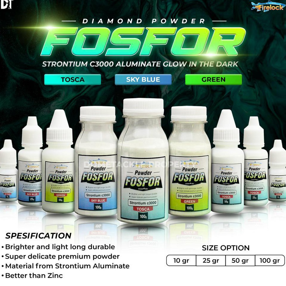 ✳Super Promo FIRELOCK DIAMOND FOSFOR POWDER | BUBUK POSFOR GLOW IN THE DARK  | 10 25 50 GRAM | BUBUK