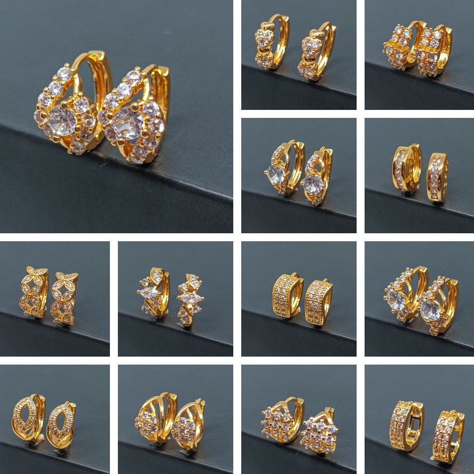 Termurah2t7Sh anting titanium wanita emas muda anti karat dewasa tusuk korea asli panjang dan luntur