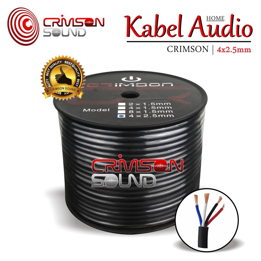 `SVF KABEL SPEAKER HIGH QUALITY Crimson 4x2.5 mm Kabel Tasker HARGA PER METER h Murah ★★.