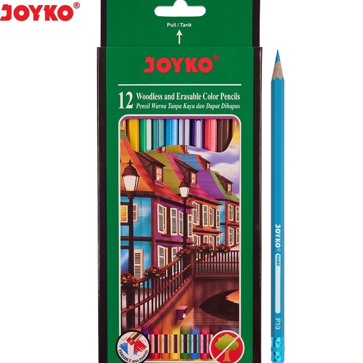

✭Harga Termurah✸➮ Joyko Pensil Warna Dapat Dihapus Hexagonal Grip C83