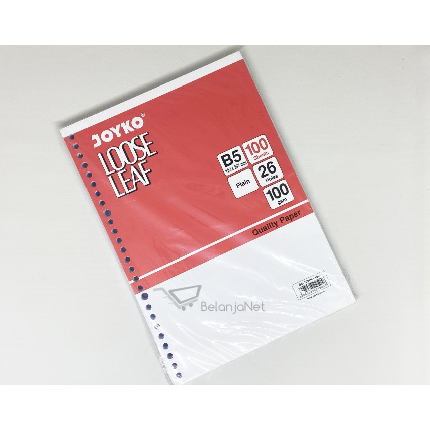 

gexg -20 Kertas File | Binder Polos Loose Leaf Plain Joyko B5-100PL 100 Lembar Kerenz