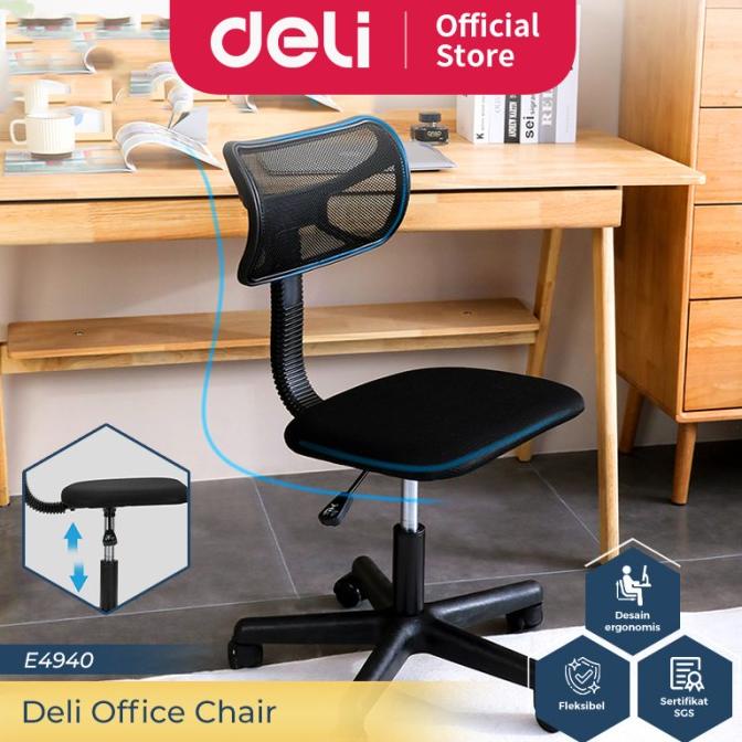 Deli Kursi Kantor /Kursi Kerja / Kursi Belajar Tanpa Sandaran E4940