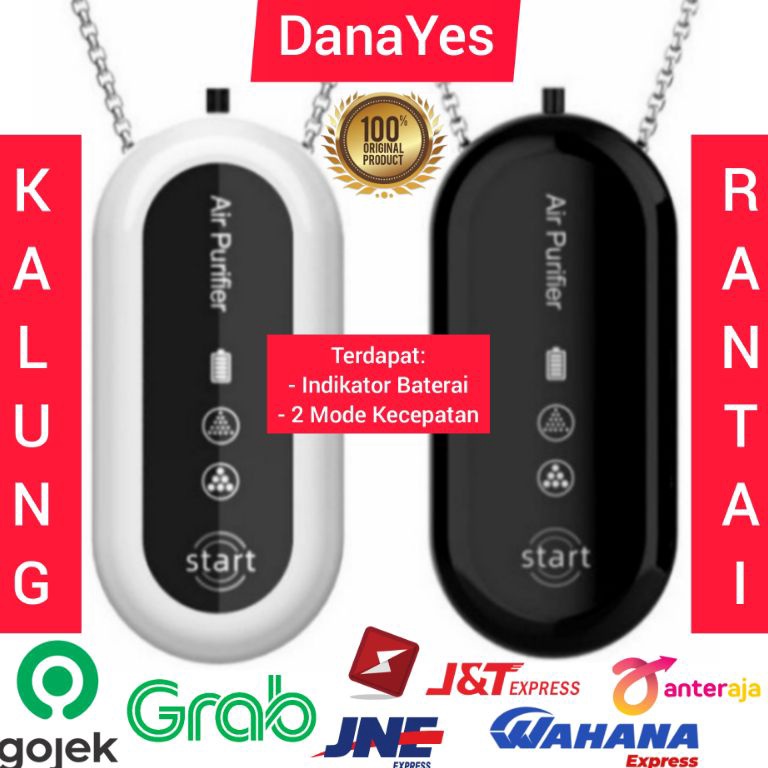 56 Kalung Air Purifier Anti Virus Anti Asap Rokok Vape Pembersih Bakteri Udara Ionizer Portable Pend