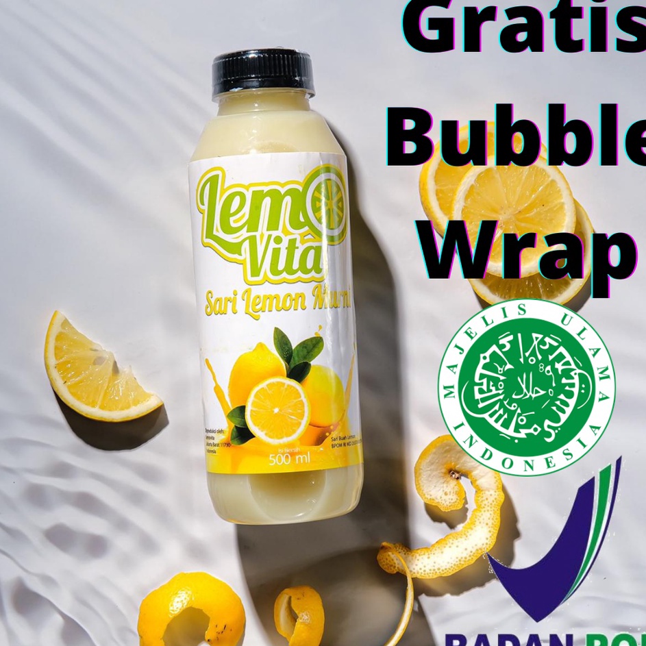 

WTND2750 7.7 BPOM 500ml Lemovita Fresh Sari Lemon Jus Lemon Murni 100% Jus Halal Alami